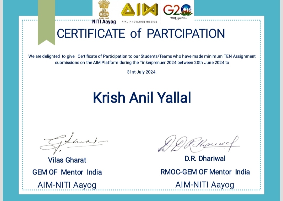 AIM Certificate